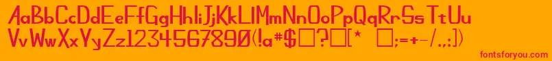ChamplinRegular Font – Red Fonts on Orange Background