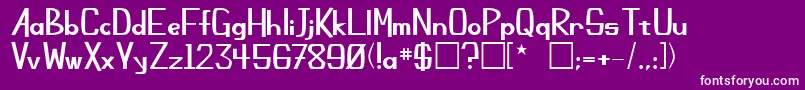 ChamplinRegular Font – White Fonts on Purple Background