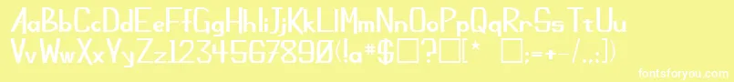 ChamplinRegular Font – White Fonts on Yellow Background