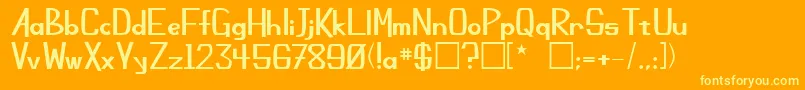 Lisätietoja ChamplinRegular-fontista ChamplinRegular-fontti – keltaiset fontit oranssilla taustalla