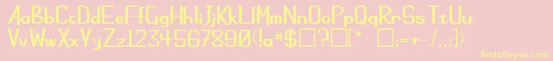 ChamplinRegular Font – Yellow Fonts on Pink Background