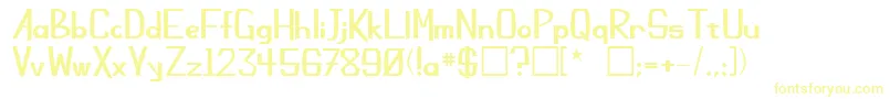 ChamplinRegular-Schriftart – Gelbe Schriften auf weißem Hintergrund