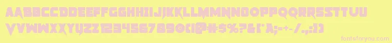 Pistoleerbold2 Font – Pink Fonts on Yellow Background