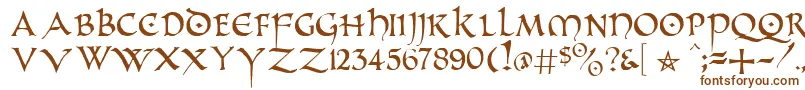 PrUncialAltCaps Font – Brown Fonts on White Background