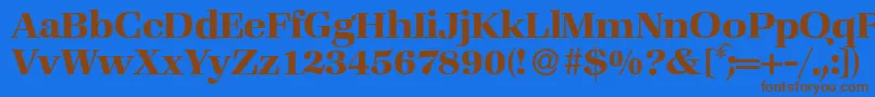 ZabriskiebookBold Font – Brown Fonts on Blue Background