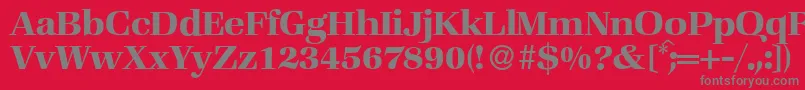 ZabriskiebookBold Font – Gray Fonts on Red Background