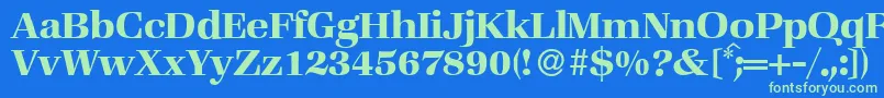 ZabriskiebookBold Font – Green Fonts on Blue Background