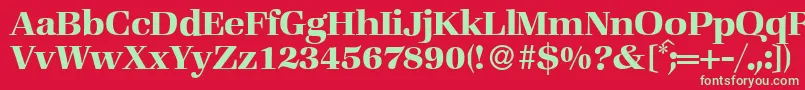 ZabriskiebookBold Font – Green Fonts on Red Background