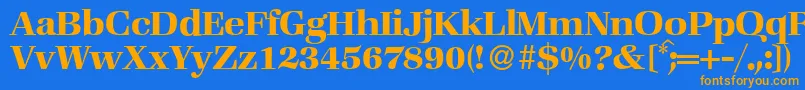 ZabriskiebookBold Font – Orange Fonts on Blue Background