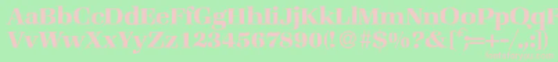 ZabriskiebookBold Font – Pink Fonts on Green Background