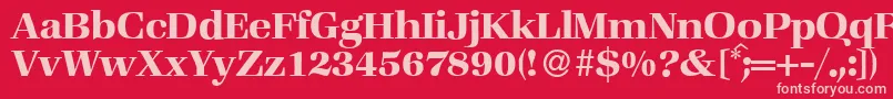 ZabriskiebookBold Font – Pink Fonts on Red Background