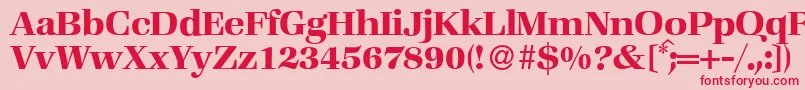 ZabriskiebookBold Font – Red Fonts on Pink Background