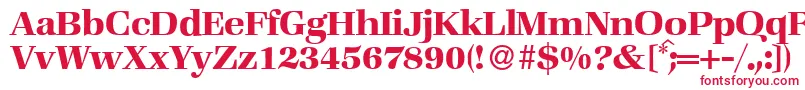 ZabriskiebookBold-Schriftart – Rote Schriften auf weißem Hintergrund