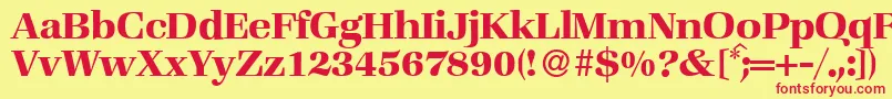 ZabriskiebookBold Font – Red Fonts on Yellow Background