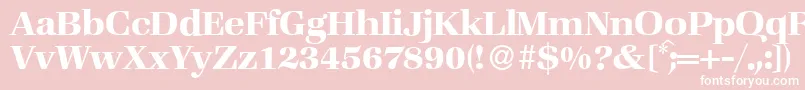 ZabriskiebookBold-fontti – valkoiset fontit vaaleanpunaisella taustalla