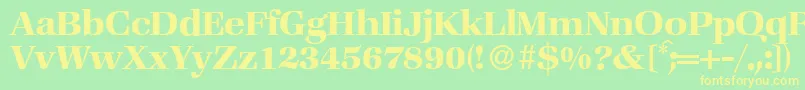 ZabriskiebookBold Font – Yellow Fonts on Green Background