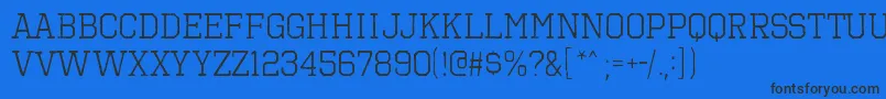 OctinVintageBRg Font – Black Fonts on Blue Background