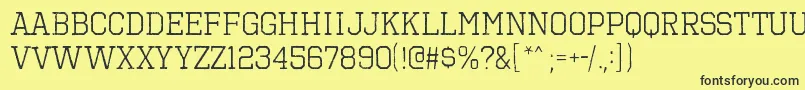 OctinVintageBRg Font – Black Fonts on Yellow Background