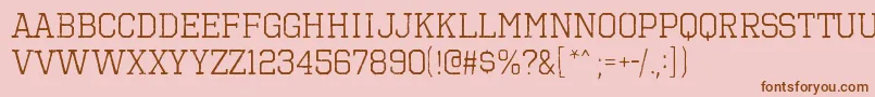 OctinVintageBRg Font – Brown Fonts on Pink Background