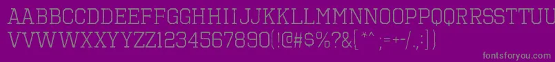Fonte OctinVintageBRg – fontes cinzas em um fundo violeta