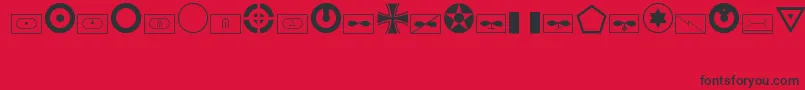 MilitaryidRegular Font – Black Fonts on Red Background