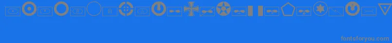 MilitaryidRegular Font – Gray Fonts on Blue Background