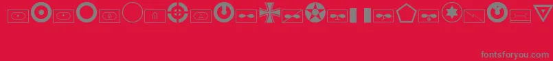 MilitaryidRegular Font – Gray Fonts on Red Background