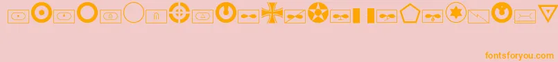 MilitaryidRegular Font – Orange Fonts on Pink Background