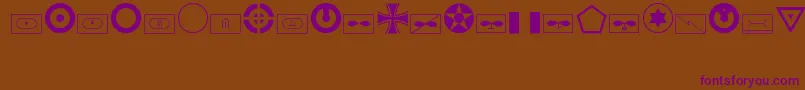 MilitaryidRegular Font – Purple Fonts on Brown Background