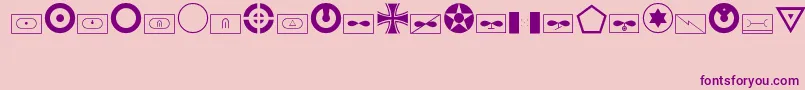 MilitaryidRegular Font – Purple Fonts on Pink Background