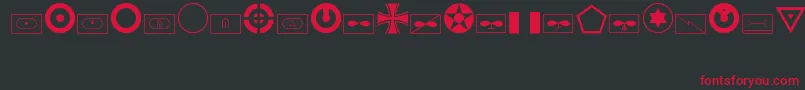 MilitaryidRegular Font – Red Fonts on Black Background