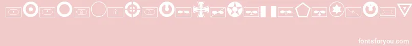 MilitaryidRegular Font – White Fonts on Pink Background