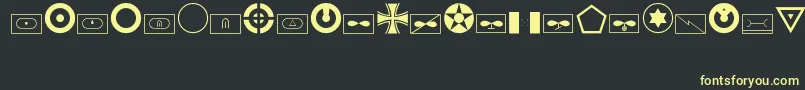 MilitaryidRegular Font – Yellow Fonts on Black Background