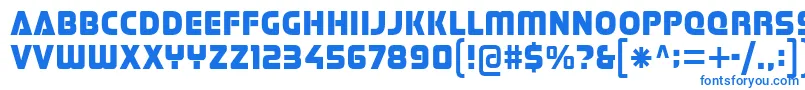 フォントStormfaze – 白い背景に青い文字