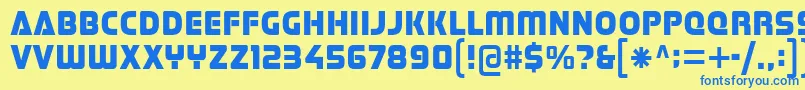 Шрифт Stormfaze – синие шрифты на жёлтом фоне