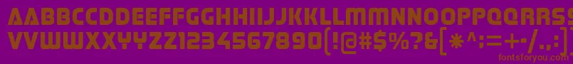 フォントStormfaze – 紫色の背景に茶色のフォント