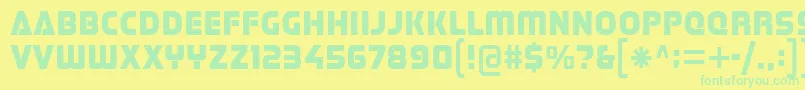 Stormfaze-fontti – vihreät fontit keltaisella taustalla