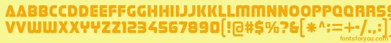 Stormfaze-fontti – oranssit fontit keltaisella taustalla