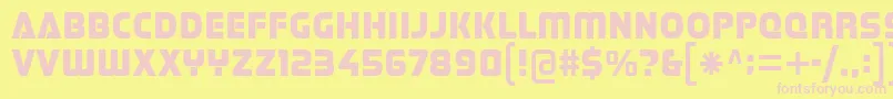 Stormfaze Font – Pink Fonts on Yellow Background