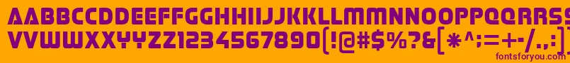 Stormfaze-Schriftart – Violette Schriften auf orangefarbenem Hintergrund