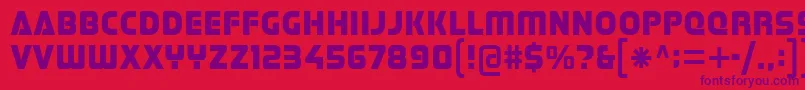 Stormfaze-Schriftart – Violette Schriften auf rotem Hintergrund