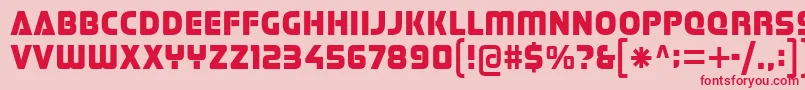 フォントStormfaze – ピンクの背景に赤い文字