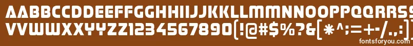 フォントStormfaze – 茶色の背景に白い文字