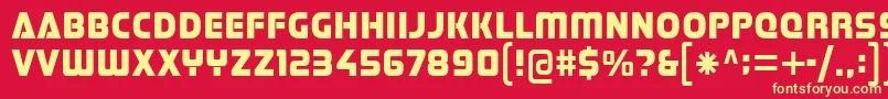 Stormfaze-fontti – keltaiset fontit punaisella taustalla