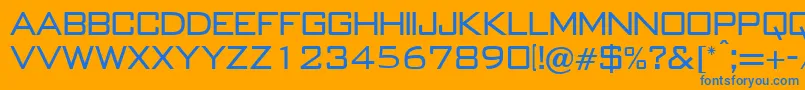 B652SansRegular Font – Blue Fonts on Orange Background