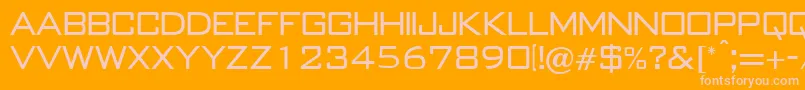 B652SansRegular Font – Pink Fonts on Orange Background