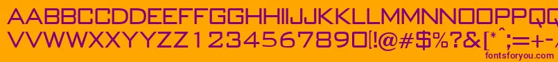 B652SansRegular Font – Purple Fonts on Orange Background