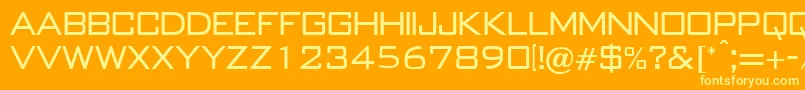 B652SansRegular Font – Yellow Fonts on Orange Background