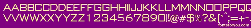 B652SansRegular Font – Yellow Fonts on Purple Background