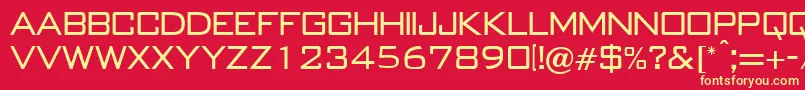 B652SansRegular Font – Yellow Fonts on Red Background